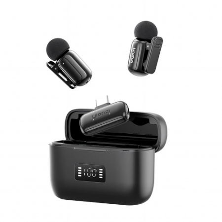 Ulanzi A200 Mini Mic (czarny) - bezprzewodowy zestaw audio, 2x mikrofon (odbiornik USB-C, 24bit)